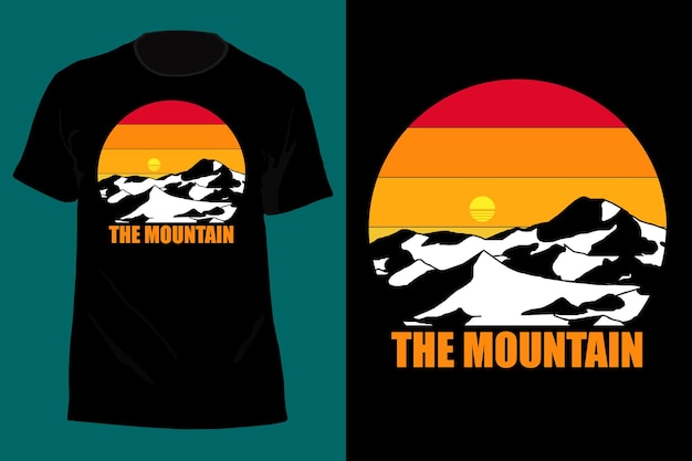 The Mountain T-shirtontwerp Retro Vintage