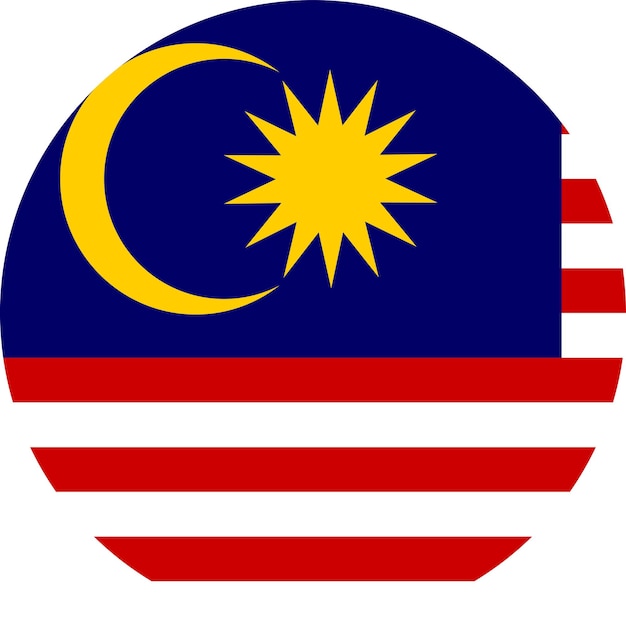 Вектор Государственный флаг мира малайзия
