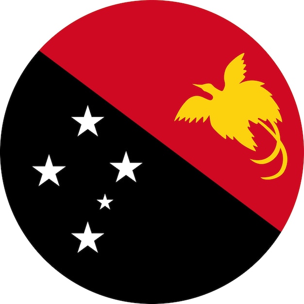 Вектор Государственный флаг мира папуа-новой гвинеи