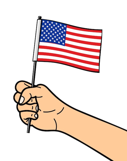 Национальный символ флага соединенных штатов америки изолирован на белом фоне