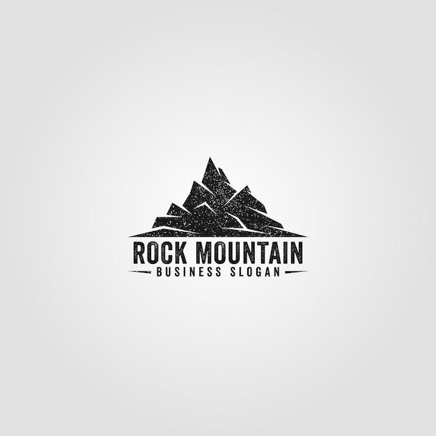 Шаблон логотипа rock mountain