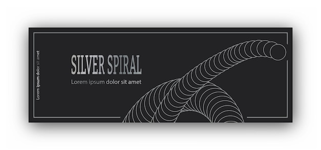 Вектор Серебряная спираль шаблон дизайна для дизайна обложки баннерного плаката роскошная композиция для декораций интерьера и творческих идей