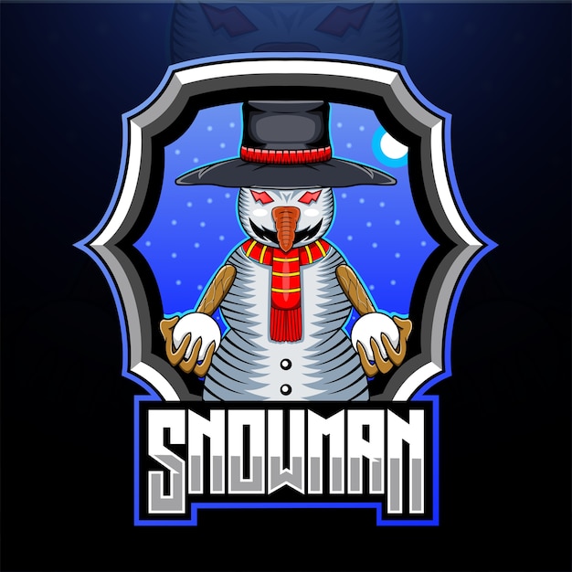 Логотип талисмана снеговика