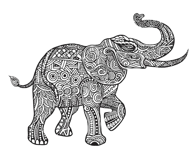 Вектор Стилизованный слон