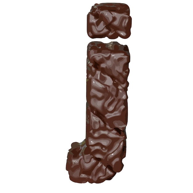 ベクトル チョコレート文字 j の記号