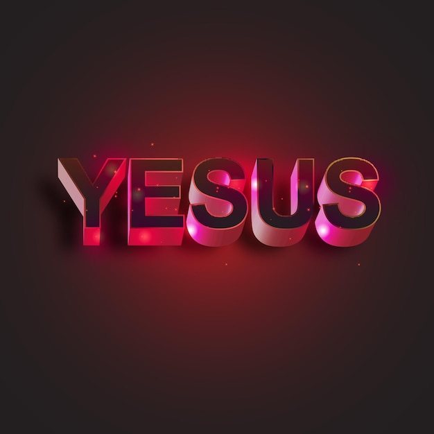 ベクトル イエス (yesus) という単語の赤いベクトル