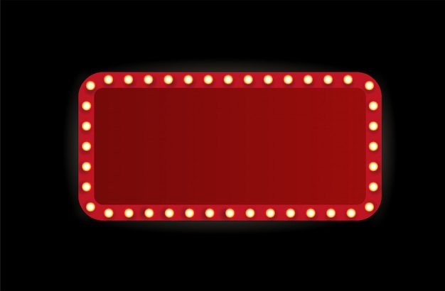 Vector theater marquee isolated on white