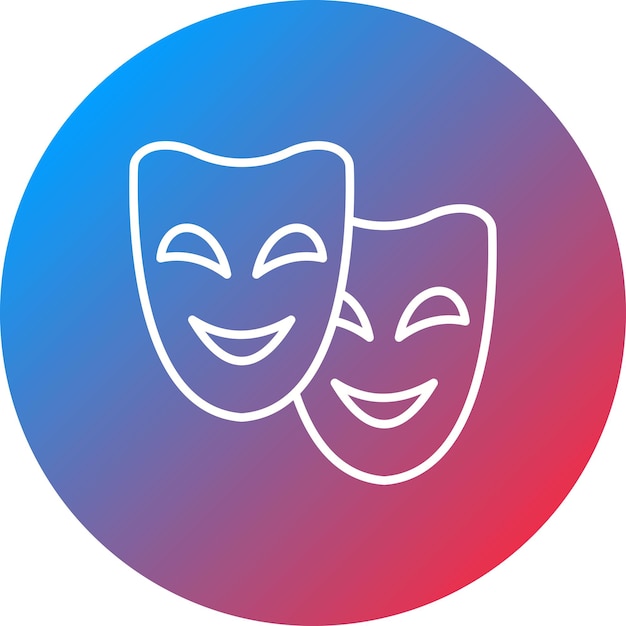 Vector theater masks icon vector image can be used for cinema