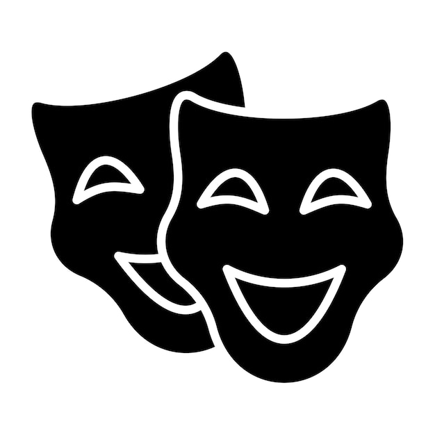 Vector theater masks icon