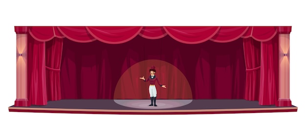 Theater podium rode draperie gordijnen acteur show