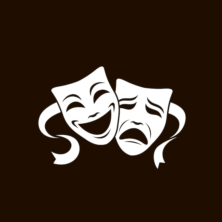 Vector theatrale maskers set