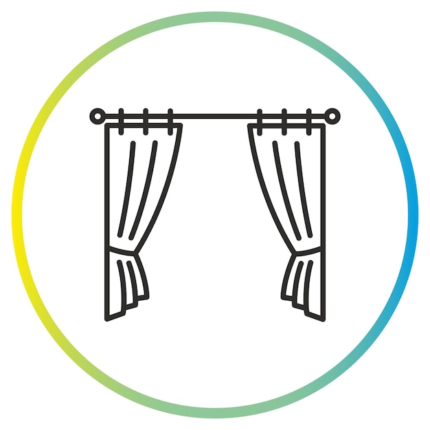 Vector theatre curtain icon