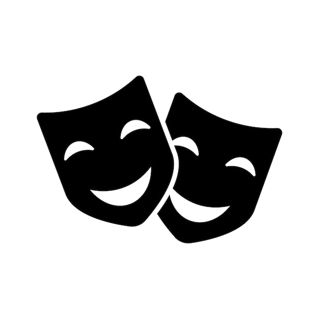 Theatre mask vector icon Masquerade vector icon