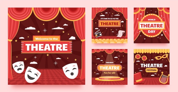 Vector theatre template design