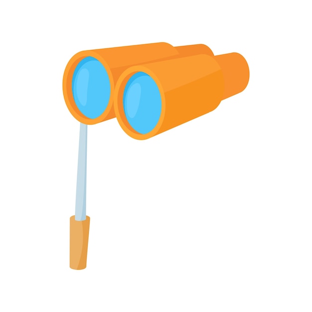 Theatrical binocular icon in cartoon style on a white background