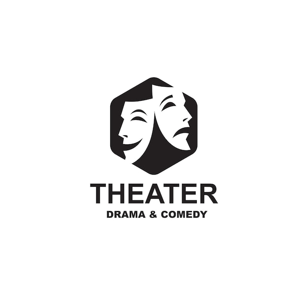 Vector theatrical masks icon