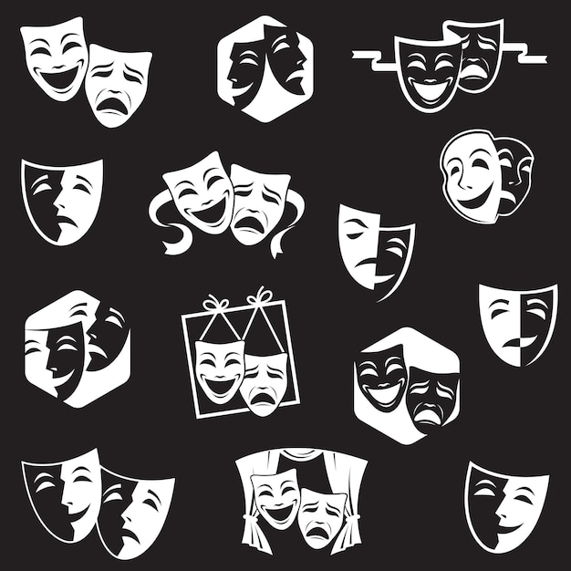 Vector theatrical masks se