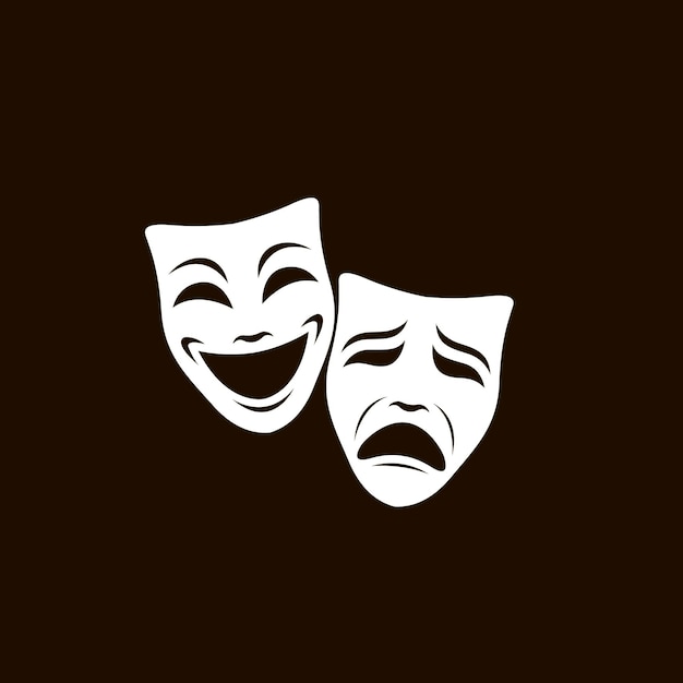 Vector theatrical masks set