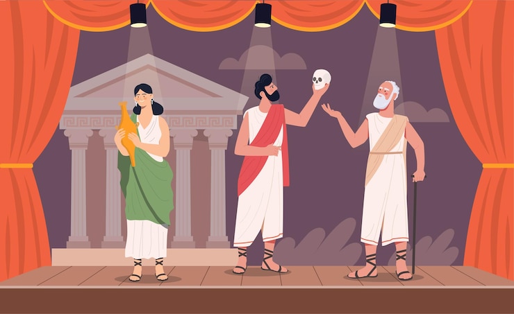 वेक्टर theatrical perfomance concept