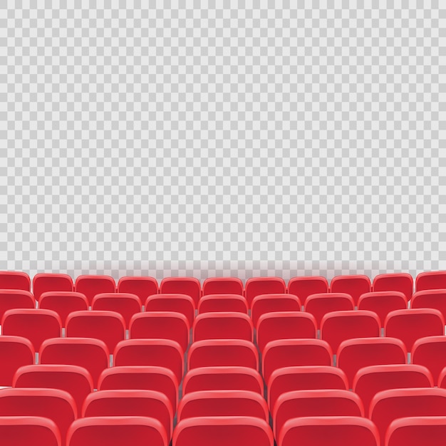 회의실 행 영화관 좌석의 극장용 빨간 의자
