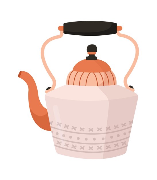 Theepot met handvat Keuken icoon Vector illustratie