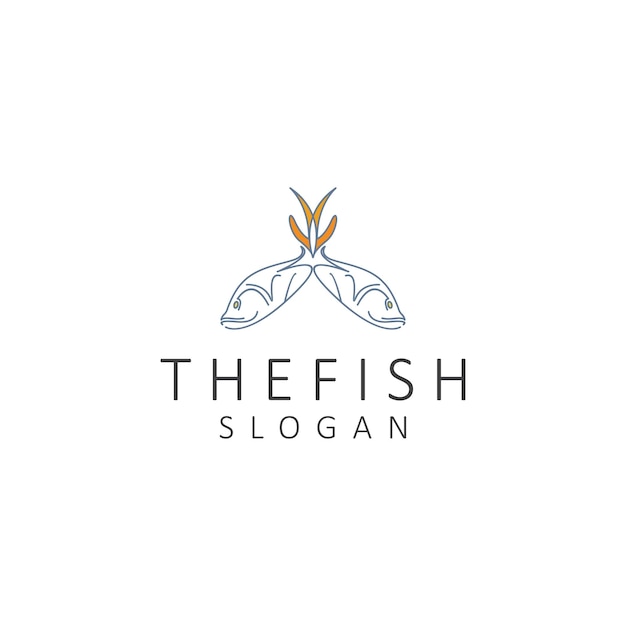 Vector thefish logo icon design vector