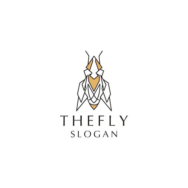 Thefly logo pictogram vector afbeelding