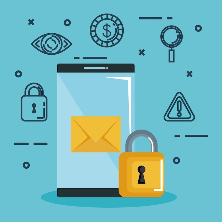 Vector theft identity set icons