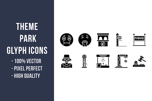 Theme Park Glyph Icons