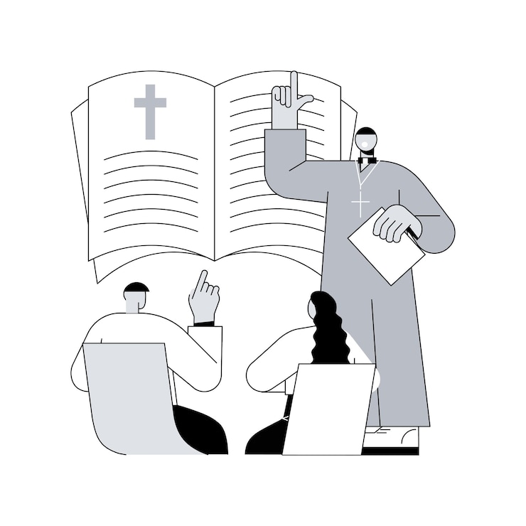 Vector theology abstract concept vector illustration