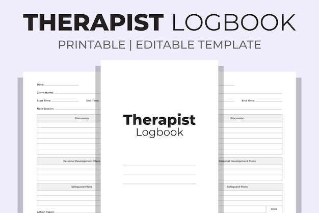 Premium Vector | Therapist logbook