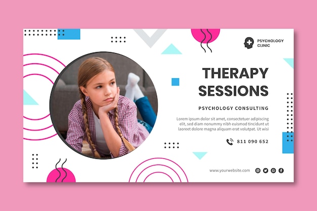 Therapy sessions banner template