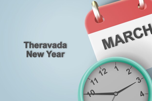 Vector theravada new year background