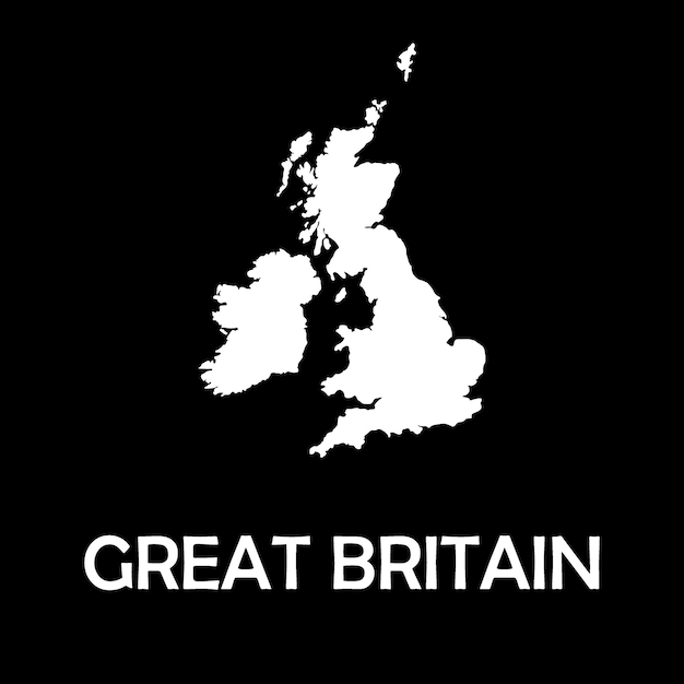 There is a map of great britain country