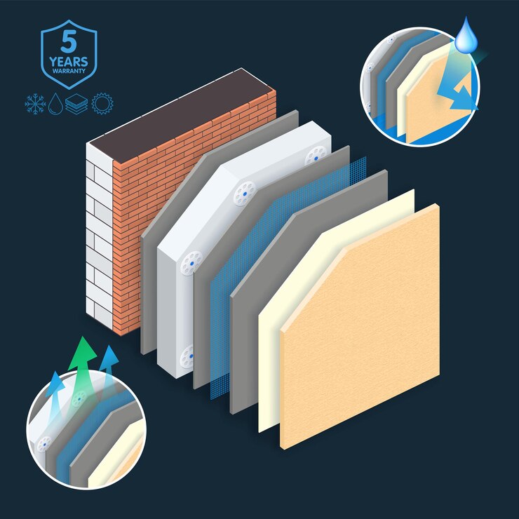 Vector thermal external insulation brick wall and finishing system