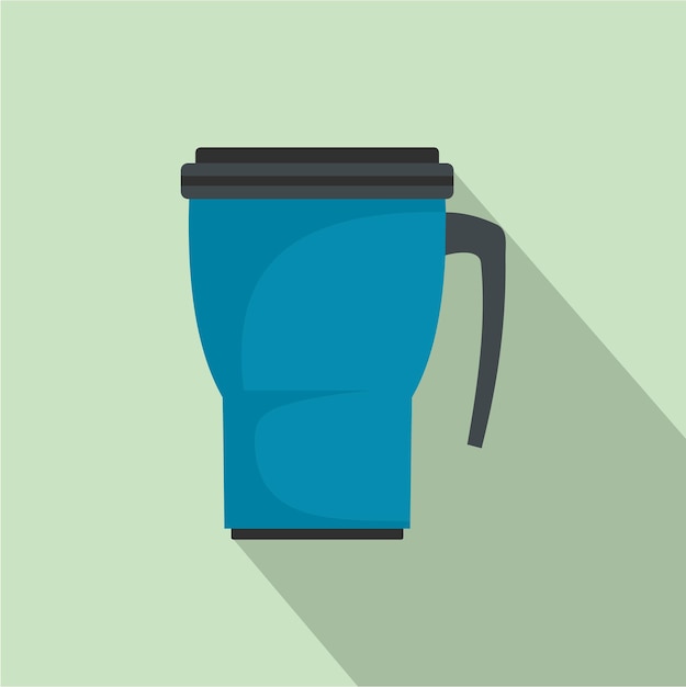 Thermo cup icon Flat illustration of thermo cup vector icon for web design