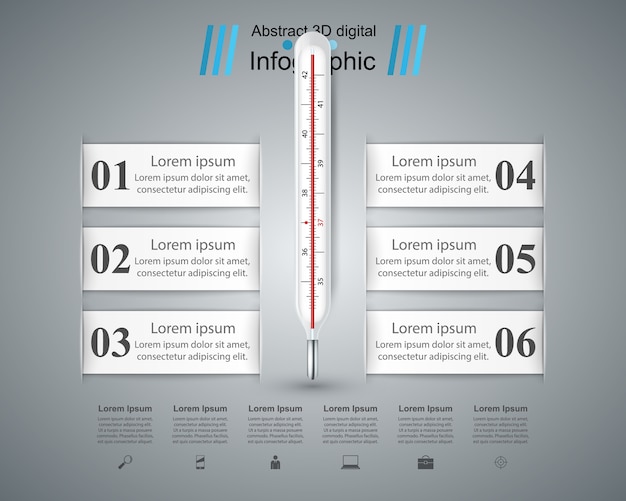 Infografica affari termometro