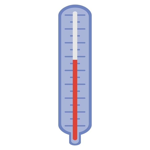 Thermometer geïsoleerd op een witte achtergrond. Plat ontwerp.