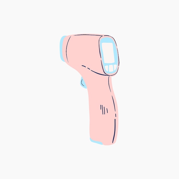 Vector thermometer gun illustration