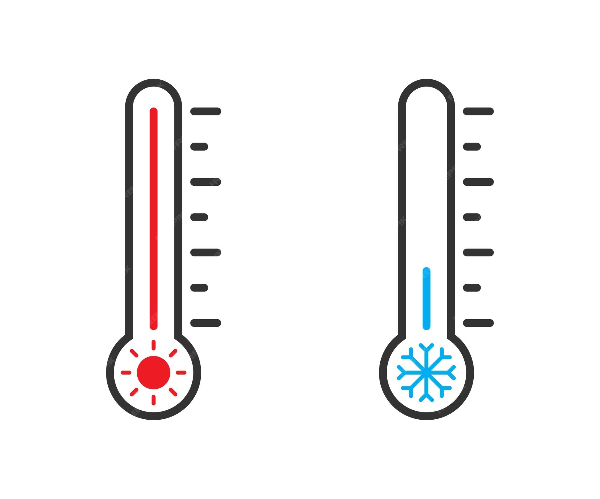 Premium Vector  Weather thermometer with hot temperature flat illustration