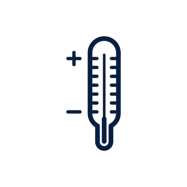 Vector thermometer icon in trendy flat design