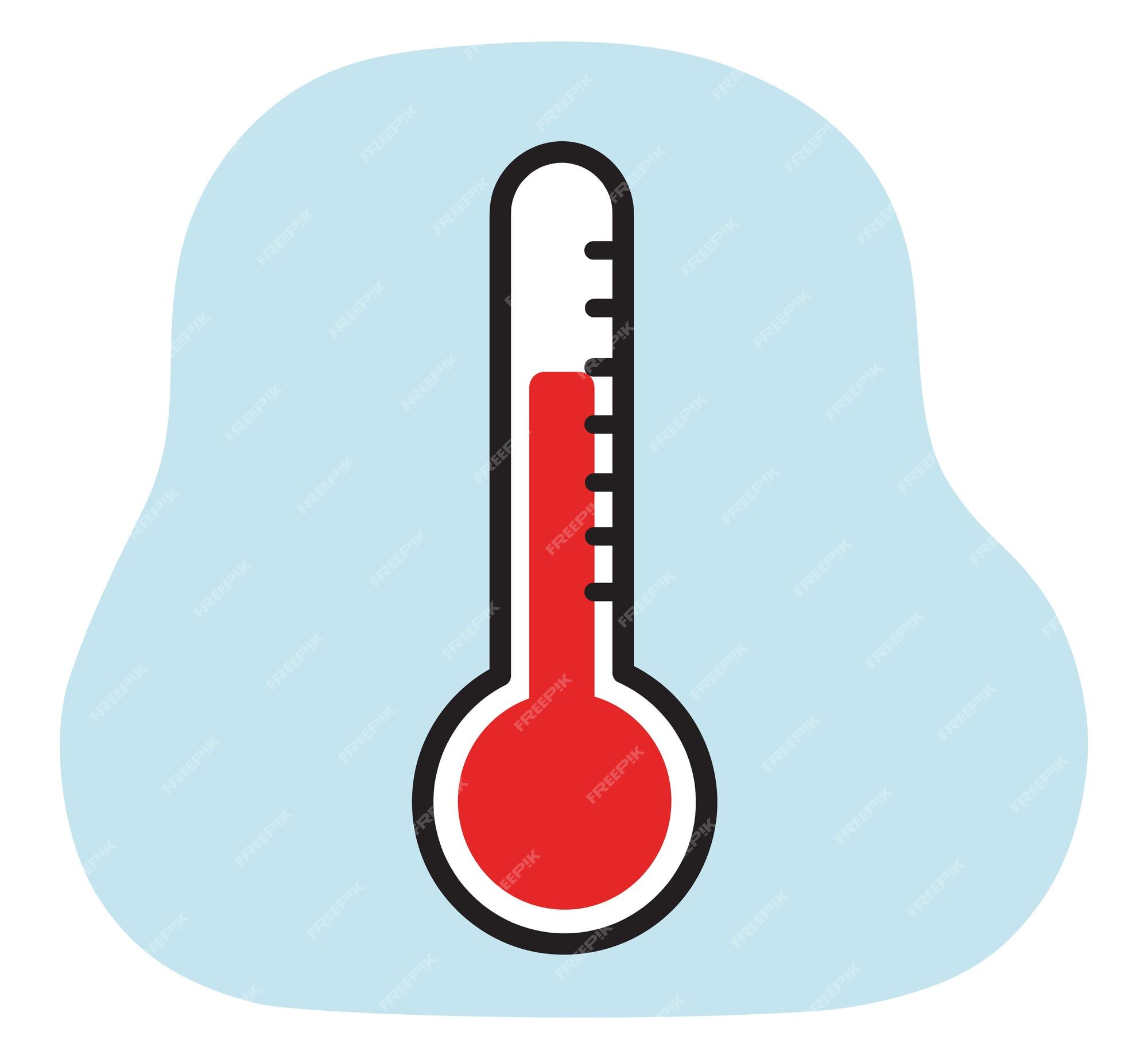 Thermometer Icon, Temperature Meter Vector Art Illustration Stock