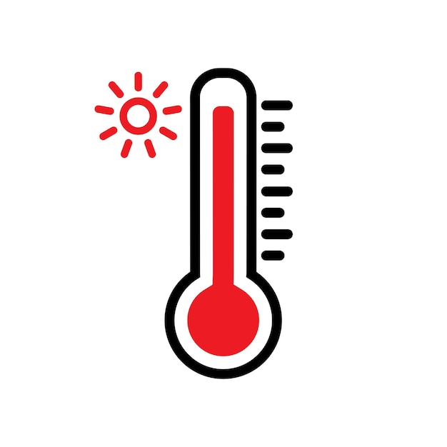 Thermometer Icon Vector Simple Design