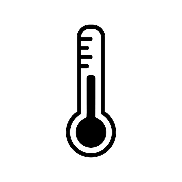 Thermometer Icon Vector Simple Design