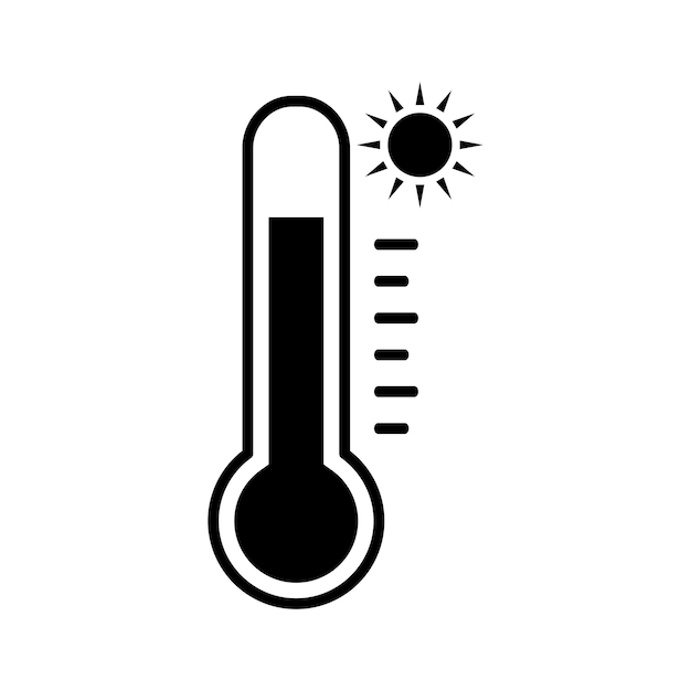 Thermometer icoon voor grafisch en webontwerp