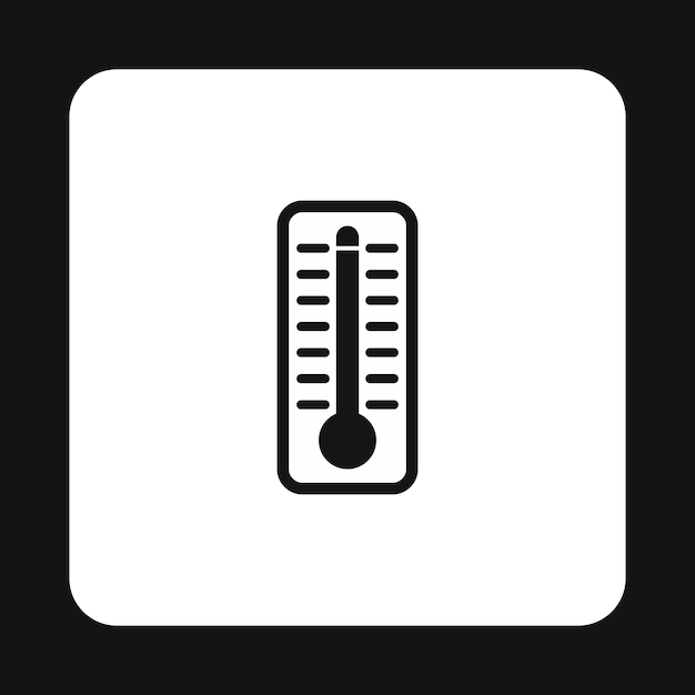 Thermometer indicates extremely high temperature icon in simple style on a white background