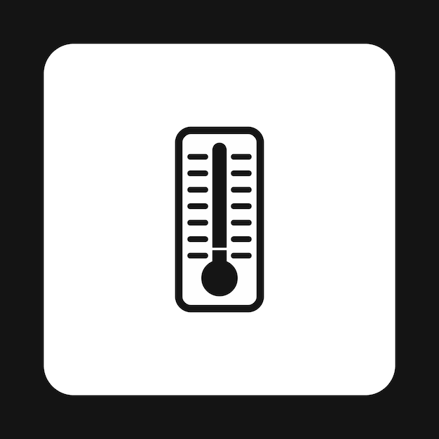 Vector thermometer indicates extremely low temperature icon in simple style on a white background