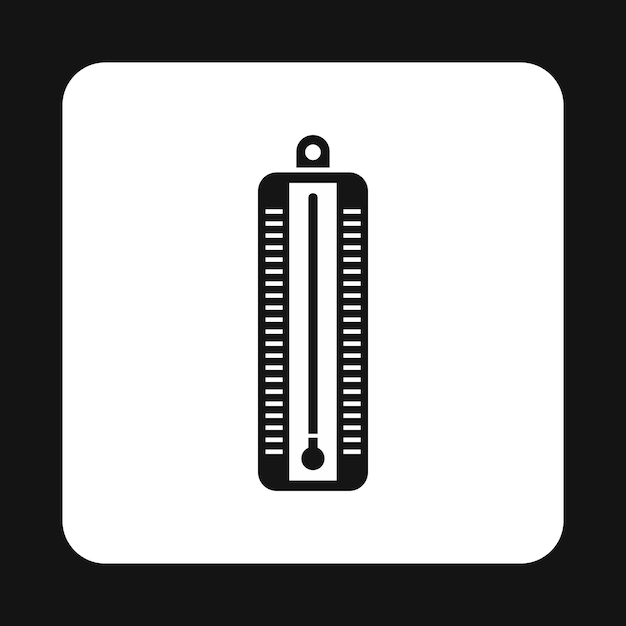 Thermometer indicates low temperature icon in simple style on a white background vector illustration