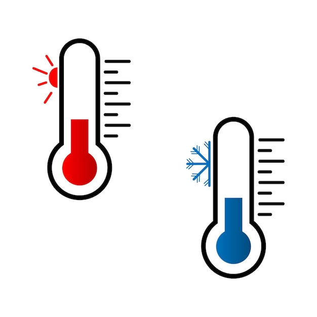 温度計インジケーターアイコンベクトル記号は白い背景で隔離