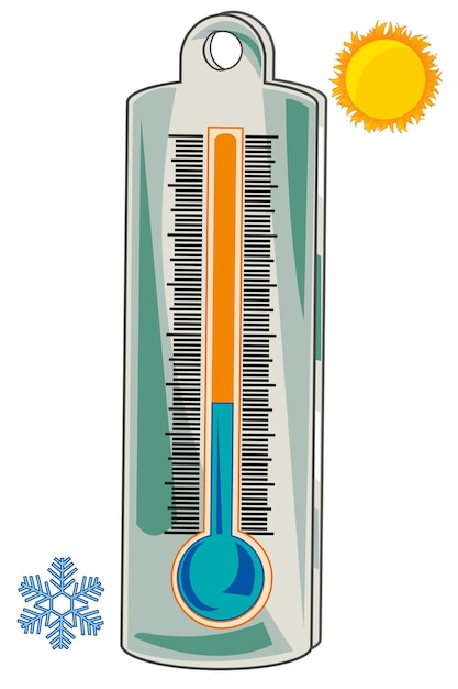 Vettore termometro per la misurazione della temperatura dell'aria